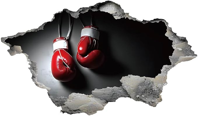 SUPERDANT 3D Boxing Wall Sticker Break Through Wall Decal Home Peel and Stick Large Size Vinyl Art Mural for Gyms Boys Room Bedroom Livingroom Playroom Decoration Boxing Enthusiast Gifts - Image 8