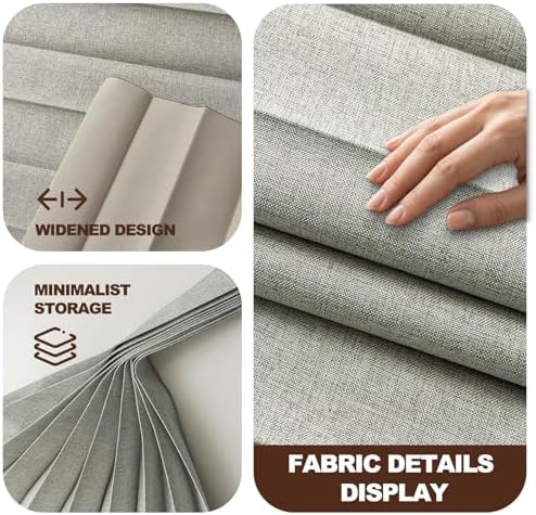 JILRON Folding Accordion Partition Divider with Ceiling Track - Hanging Room Curtain, Quick Setup(Grey 100" W x 108" L-Pack of 1) - Image 5