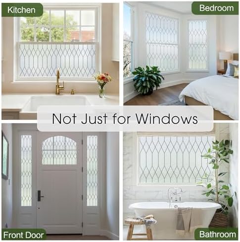 Windimiley Window Privacy Film, Moroccan Pattern Static Cling, 23.6"x394" - Image 6