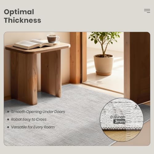 Valenrug Washable Rugs 5x7, High-Low Pile Area Rugs for Living Room, Grey - Image 7