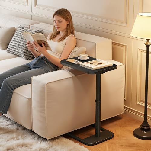 Adjustable Height TV Tray Table for Couch, Flip-Top Design - Image 3