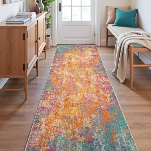 RELEANY Washable Runner 2'x6' Abstract Area Rug for Hallway Starlight - Image 4