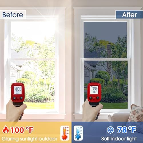 Coavas One Way Privacy Window Film Heat & Glare Control, 35.4"x78.7" Black - Image 5