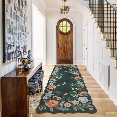 Lahome Floral Hallway Runner, 2X6 Kitchen Washable Runner Rug Non-Slip - Image 3