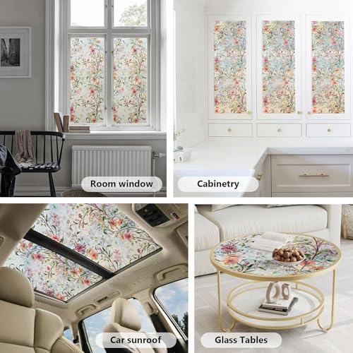 Ranzdn Window Privacy Film, Stained Glass Static Cling, 45.2" x 157.4" - Image 5