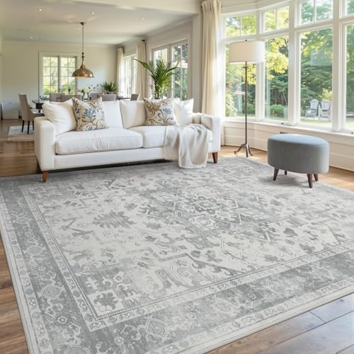 Rugxara 8x10 Area Rugs,Large Rugs for Living Room(Grey White) by Rugxara