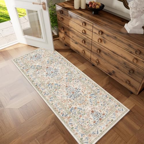 Washable Runners for Hallways Kitchen Rug: 2'6"x8' Runner Rugs Stain Resistant Non Slip Low Pile Soft Carpet Runners Rug for Bedroom Entryway Indoor Beside Bathroom Laundry Room - Image 6