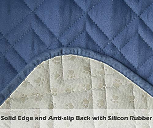 Ameritex Couch Sofa Slipcover 100% Waterproof Nonslip Quilted Furniture Protector Slipcover for Dogs, Children, Pets Sofa Slipcover Machine Washable (Blue, 68") - Image 4
