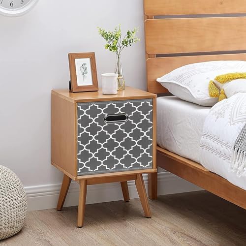 Fabric Cloth Storage Bins,Fabric Cube Organizer with Dual Handles Foldable Cube Storage Baskets for Home Bedroom Storage,Set of 3,(Gray Light) - Image 4