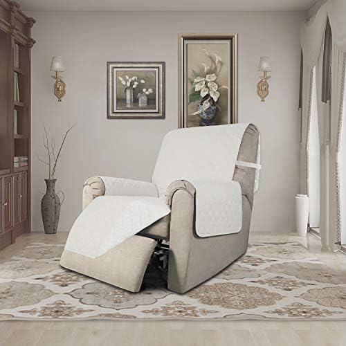 Easy-Going Reversible Couch Cover, Recliner 19 in, Ivory/Ivory - Image 2