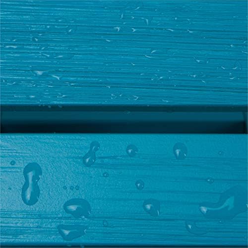 Shine Company Round Wooden Folding Solid Wood Side Table, Outdoor Adirondack Small Patio Table, Aqua - Image 5