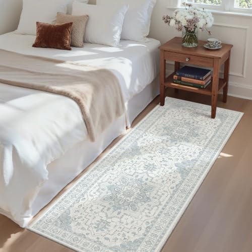 Madane Washable Kitchen Runner Rug 2x6 Rugs Runners for Hallways, Sky Blue - Image 3