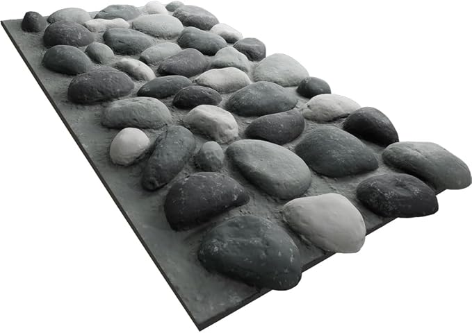 EverStone River Rock Faux Rock Panel, 49"W x 24 3/4"H x 3"D, Azure Stone Color - Image 6