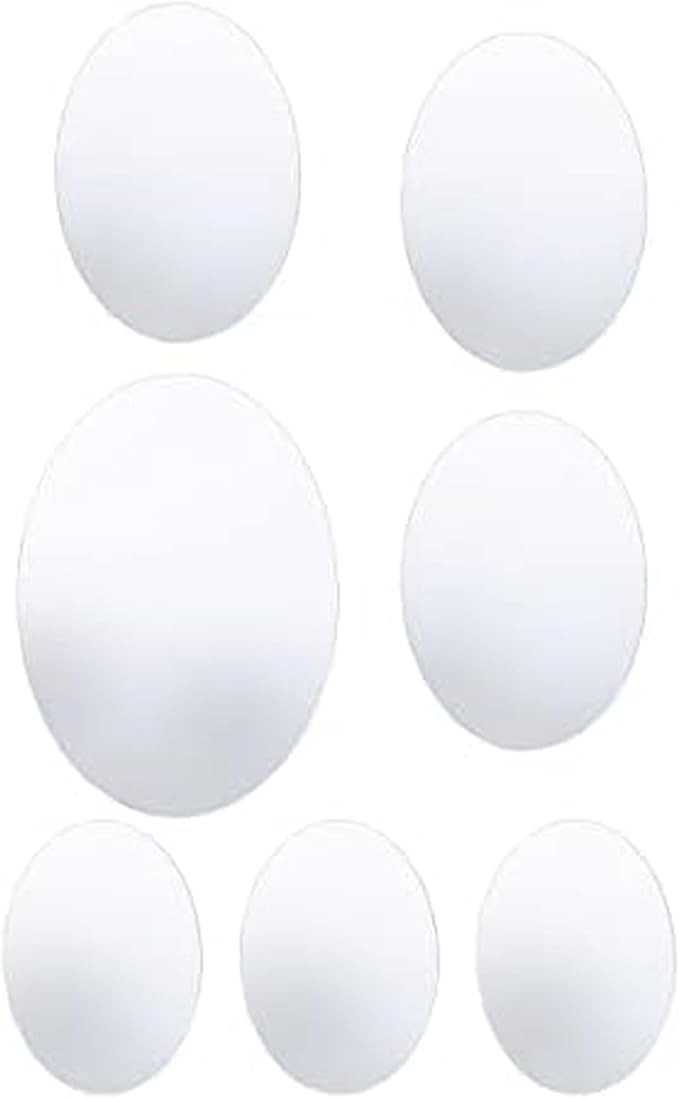 Elements Oval Wall Mirrors, Set of 7, Glass by Elements