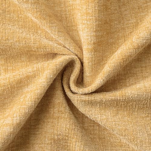 MIULEE Soft Chenille Lumbar Throw Pillow Covers Beige Yellow 12x20 Inch - Image 2
