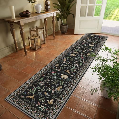 Machine Washable Kitchen Runner Rugs: 2'x10' Hallway Runner Non Slip Low Pile Stain Resistant Soft Carpet Runners for Hallways Indoor Entryway Kitchen Laundry Room Bedroom Farmhouse - Image 2