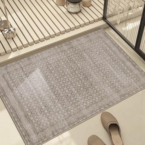 2x3 Vintage Washable Entryway Rug,Small Door Mat for Bathroom Kitchen - Image 2