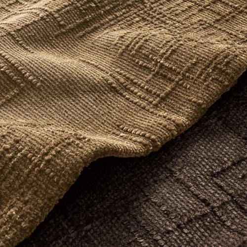MIULEE Chenille Textured Fall Throw Pillow Covers Bronze 18x18 Set of 2 - Image 2