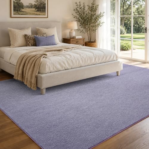 7x10 Large Purple/White Area Rug Non-Slip Washable for Living Room Bedroom - Image 2