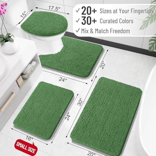 OLANLY Bathroom Rugs 34x21, Extra Soft Absorbent Chenille Bath Rugs - Image 2