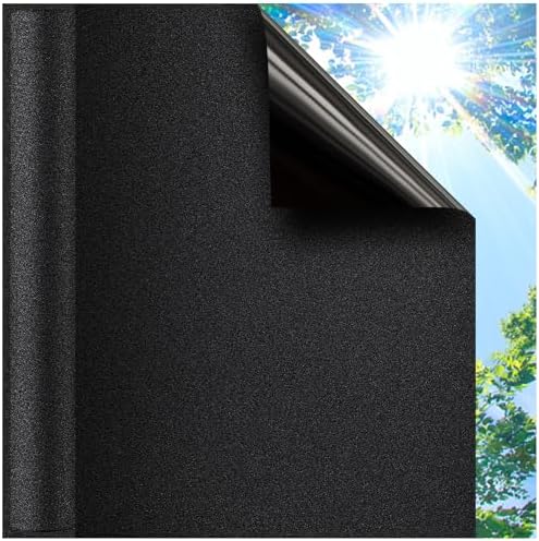 Coavas Blackout Window Film Room Darkening 100% Light Blocking,35.4"x157.5" by Coavas