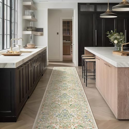 Washable Runners for Hallways Kitchen Rug: 2'x10' Runner Rugs Stain Resistant Non Slip Low Pile Soft Indoor Carpet Runner Rugs for Entryway Hallway Bedroom Kitchen Beside Bathroom Laundry Room - Image 6