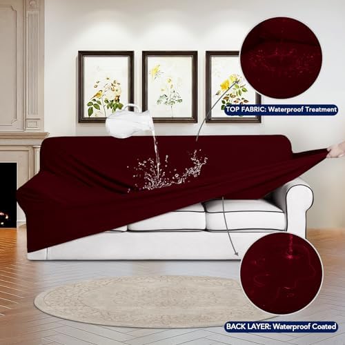 PureFit Waterproof Loveseat Couch Cover Slipcovers for Couches and Sofas - Image 3
