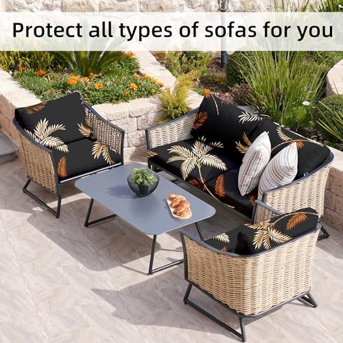 8 Pcs Outdoor Cushion Covers, Patio Sofa Cushion Covers Replacement - Image 6