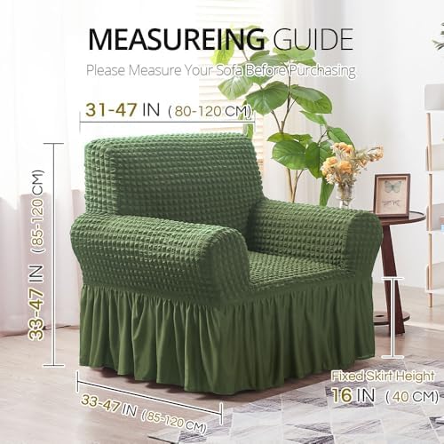 NICEEC Arm Chair Covers Armchair Covers Universal Slipcovers with Skirt - Image 6