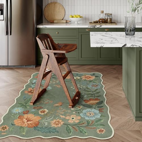 Lahome Floral Washable Rug, 3x5 Rug Soft Bedroom Rugs for Entryway Dorm - Image 2