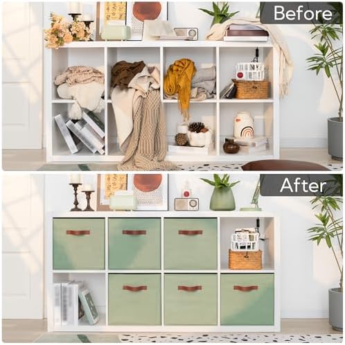 GRANNY SAYS 13 Inch Storage Cube Organizers, Sage Green, 6-Pack - Image 7