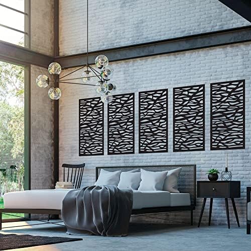 Barrette Outdoor Living 73030564 Sprig Decorative Screen Panel, Black - Image 3