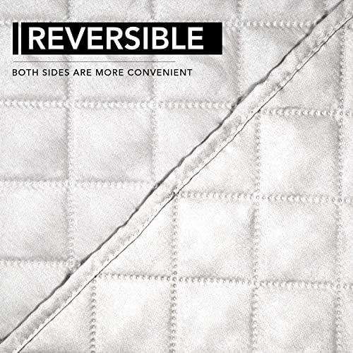 Easy-Going Reversible Couch Cover, Oversized Recliner, White/White - Image 5