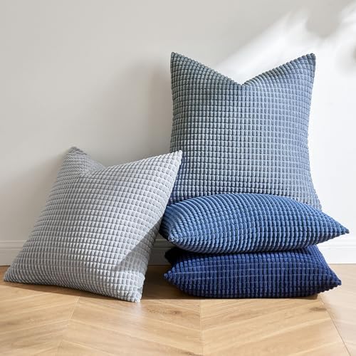 MIULEE Decorative Throw Pillow Covers Set of 4 16x16 Inch Coastal Blue - Image 2