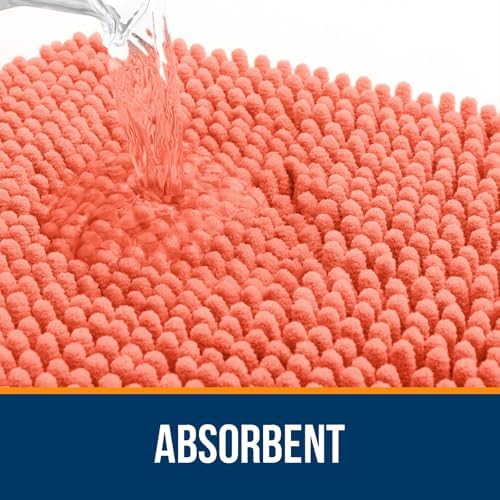 OLANLY Large Bathroom Rugs 40x32, Extra Soft Absorbent Chenille Bath Rugs - Image 4