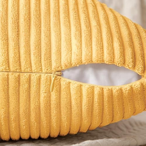 MIULEE Yellow Decorative Throw Pillow Covers for Couch 18x18 Inch - Image 3