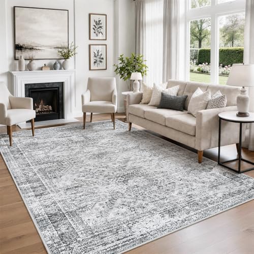 Aelenmu 6x9 Area Rugs for Living Room Washable Bedroom Dining Room Grey - Image 3