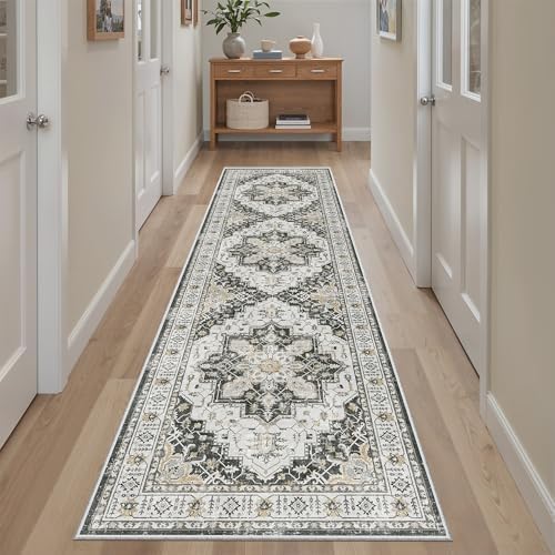 Madane Hallway Runner Rug 2x8 Washable Kitchen Rugs Non-Slip, Black - Image 2