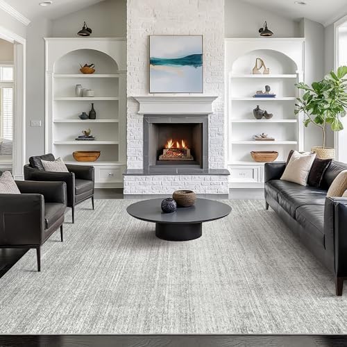 Valenrug 8x10 Area Rugs for Living Room, Large Washable Rug Non Slip, Grey - Image 3