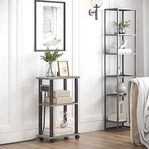 TUTOTAK Small Narrow Side Table, Set of 2 Skinny End Table - Image 2