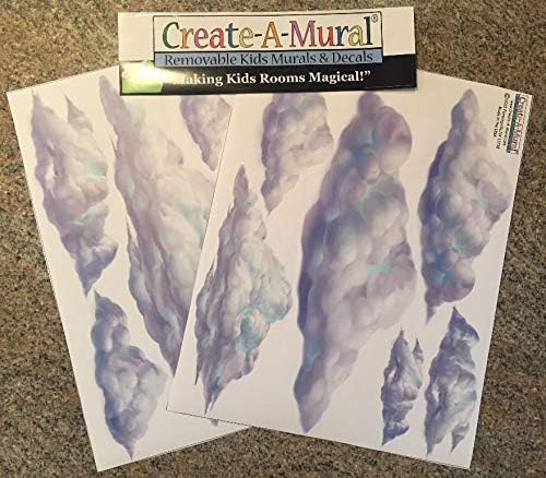 Create-A-Mural Sky Cloud Wall Decals Beautiful Cloud Wall Stickers Girls Wall Art Stickers for Bedroom Peel and Stick Kids Room Decor Nursery Toddler Teen Decorations Playroom Birthday Gift - Image 8