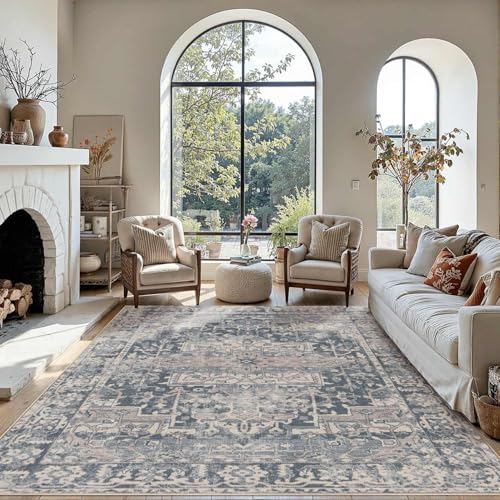 Rugxara Blue 6x9 Area Rugs Washable Rug for Living Room Dining Room Bedroom - Image 2