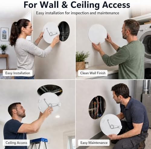 10" Round Spring Loaded Access Panel for Ceiling and Wall,Round Electrical Box Cover Fits 6" to 9" Diameter Openings,Verify Opening Size - Image 7