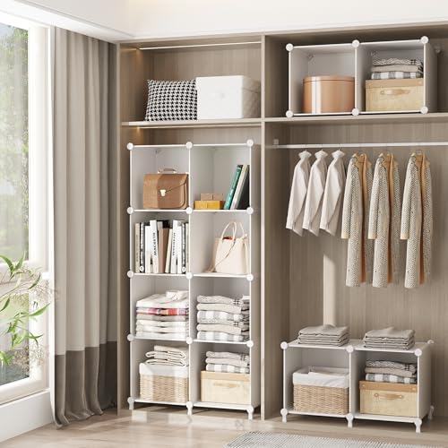 AWTATOS Closet Organizers and Storage, 6 Cube Storage Organizer, White - Image 5