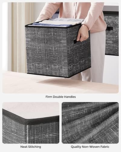 SONGMICS Storage Cubes, Set of 6, 13-Inch Foldable Closet Organizers - Image 5