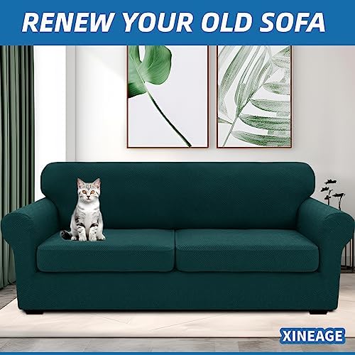 XINEAGE 3-Piece Stretch Sofa Cover, Washable Couch Covers for Dog - Image 4