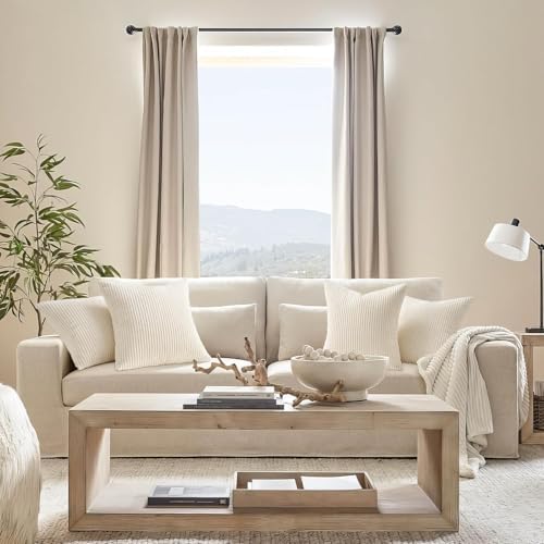 Topfinel Decorative Beige Throw Pillow Covers Cushion Cases, Set of 4 Soft Velvet Modern Double-Sided Designs, Natural Home Decor, Pillow Inserts Not Included (16x16 inch) - Image 5