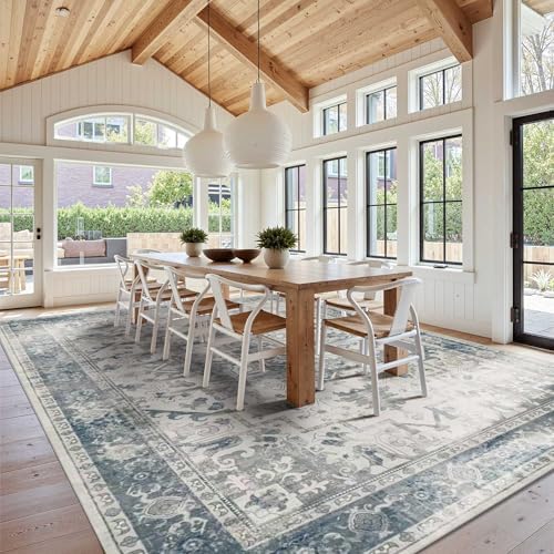 Rugxara 10x14 Washable Area Rug for Living Room, Extra Large,Vintage Boho - Image 4