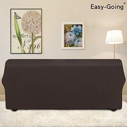 Easy-Going Stretch 4 Seater Oversized Sofa Couch Cover Chocolate - Image 3