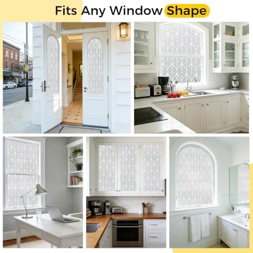 OHTMERU Window Privacy Film Decorative Non-Adhesive, Reusable, Anti-Glare - Image 6
